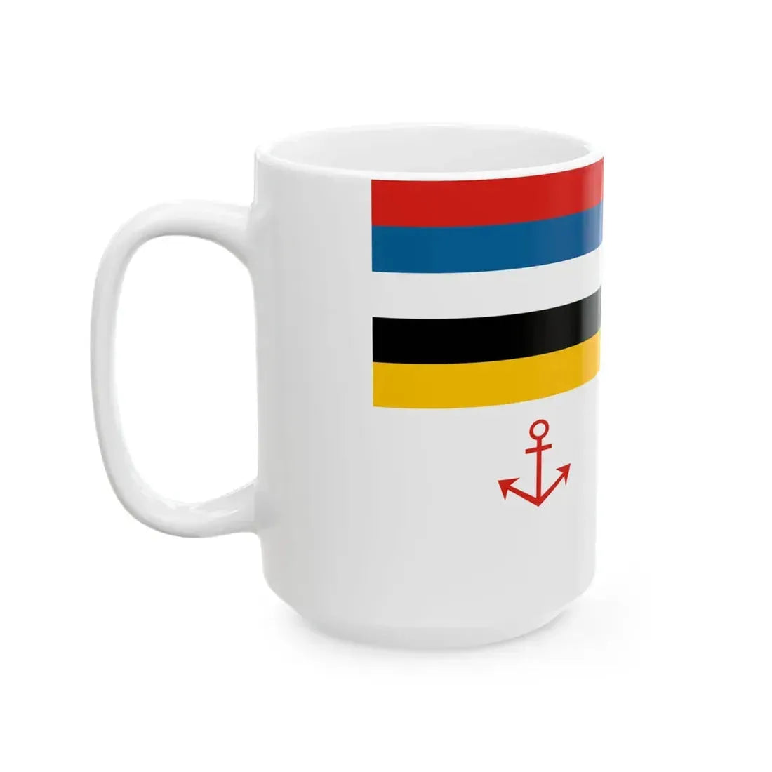 Flag of Marine Police Senior Officer at Present Afloat of Manchukuo (China) White Coffee Mug - Go Mug Yourself