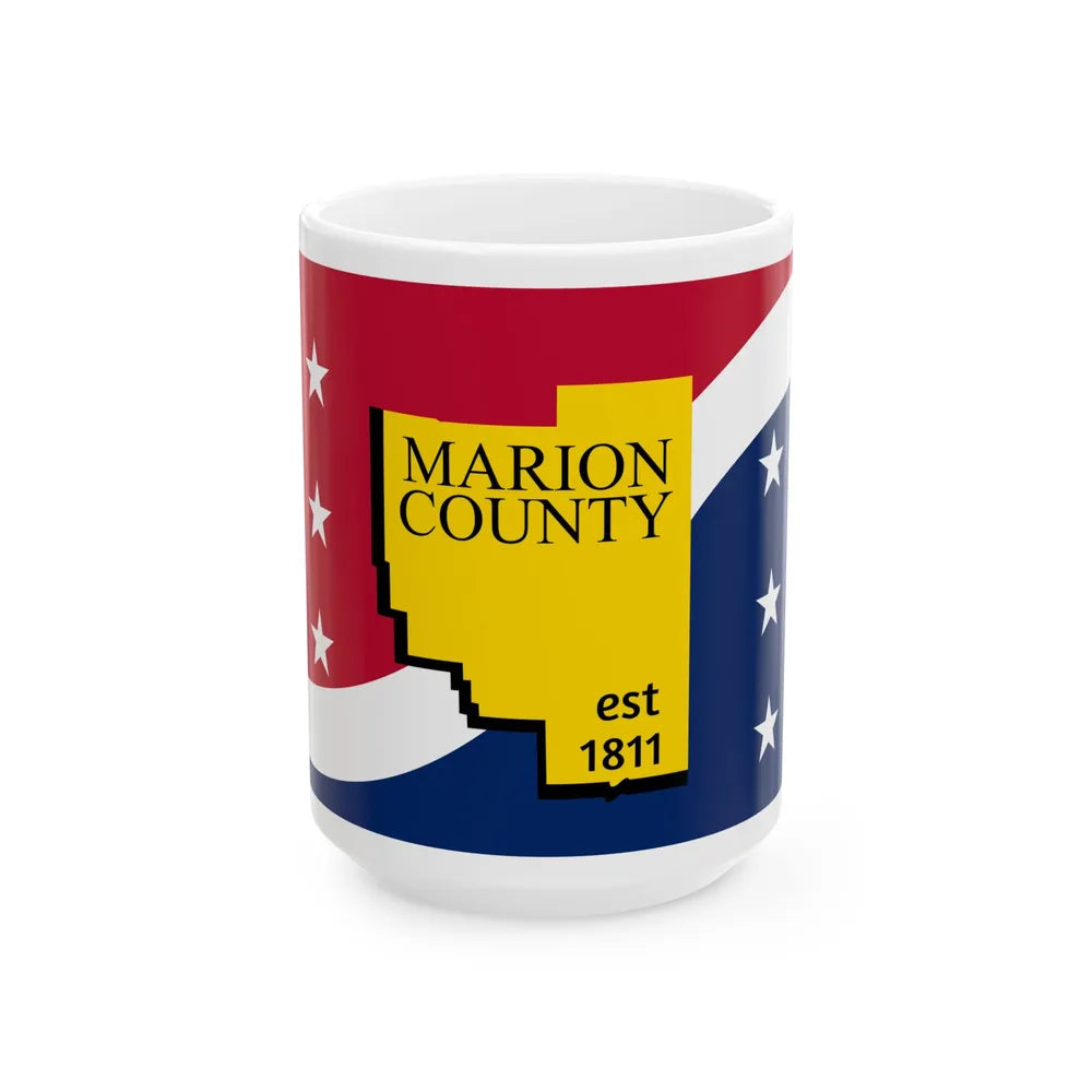 Flag of Marion County Mississippi (United States) White Coffee Mug 15oz - Go Mug Yourself