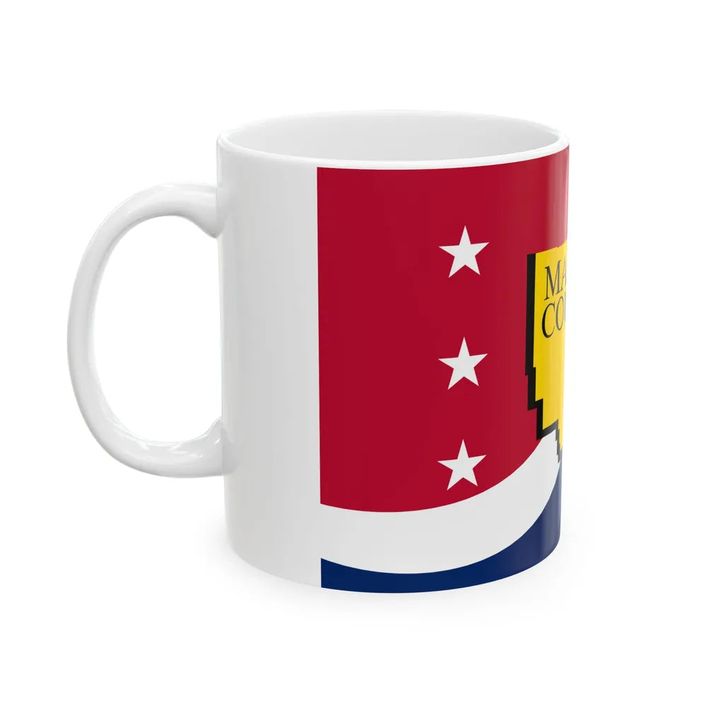 Flag of Marion County Mississippi (United States) White Coffee Mug - Go Mug Yourself
