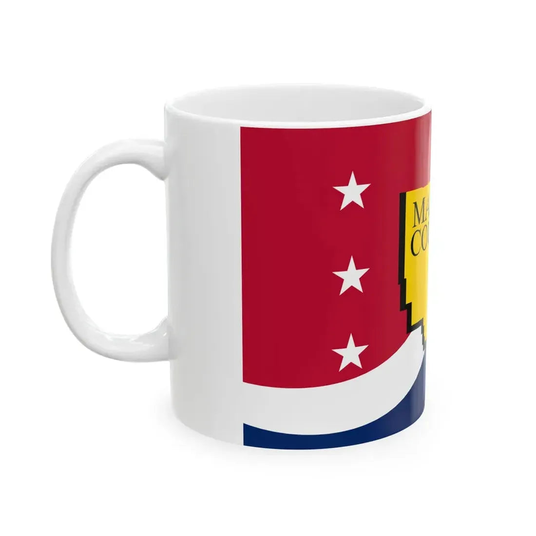 Flag of Marion County Mississippi (United States) White Coffee Mug - Go Mug Yourself