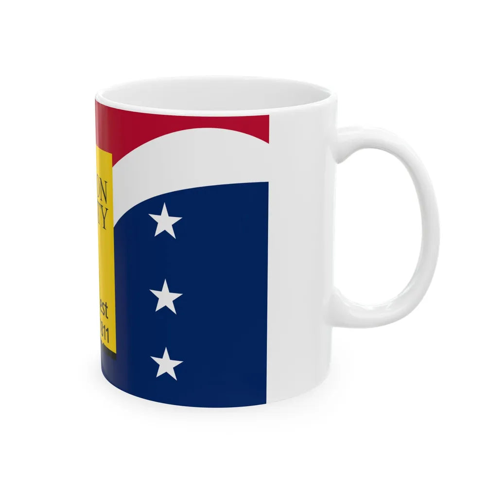 Flag of Marion County Mississippi (United States) White Coffee Mug - Go Mug Yourself