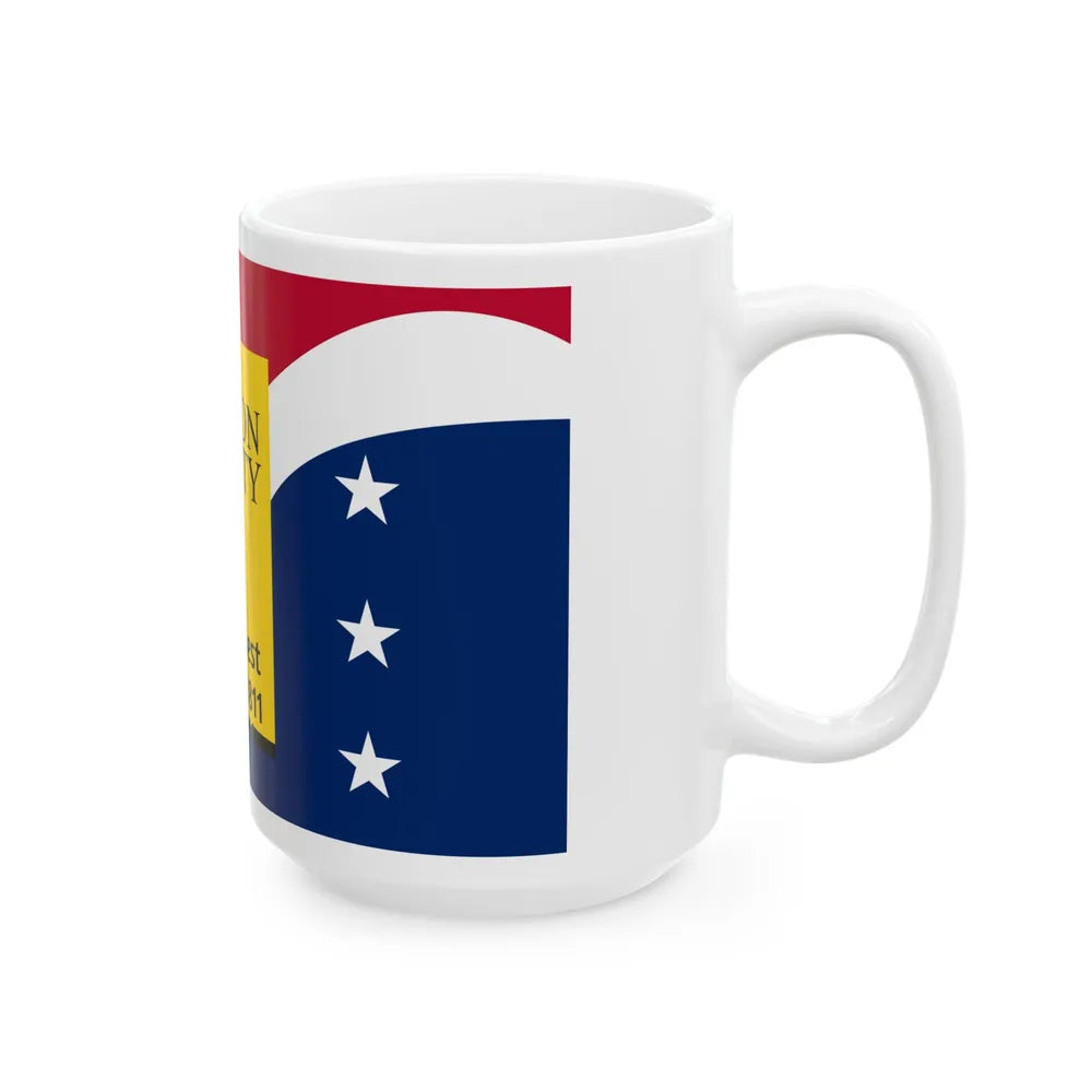 Flag of Marion County Mississippi (United States) White Coffee Mug - Go Mug Yourself