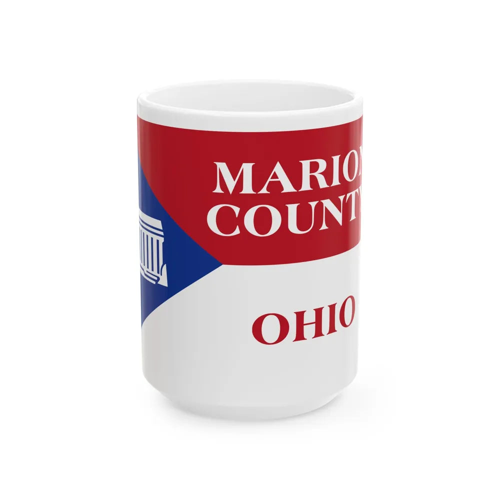 Flag of Marion County Ohio (United States) White Coffee Mug 15oz - Go Mug Yourself