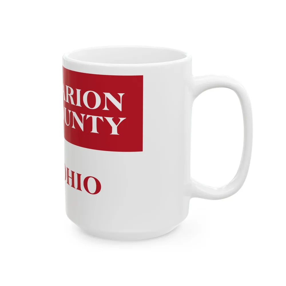 Flag of Marion County Ohio (United States) White Coffee Mug - Go Mug Yourself