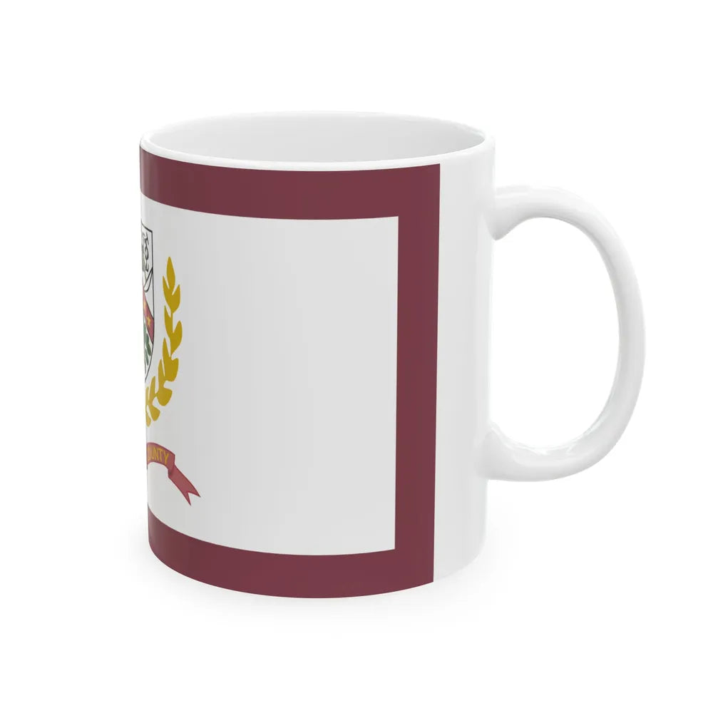 Flag of Marion County West Virginia (United States) White Coffee Mug - Go Mug Yourself