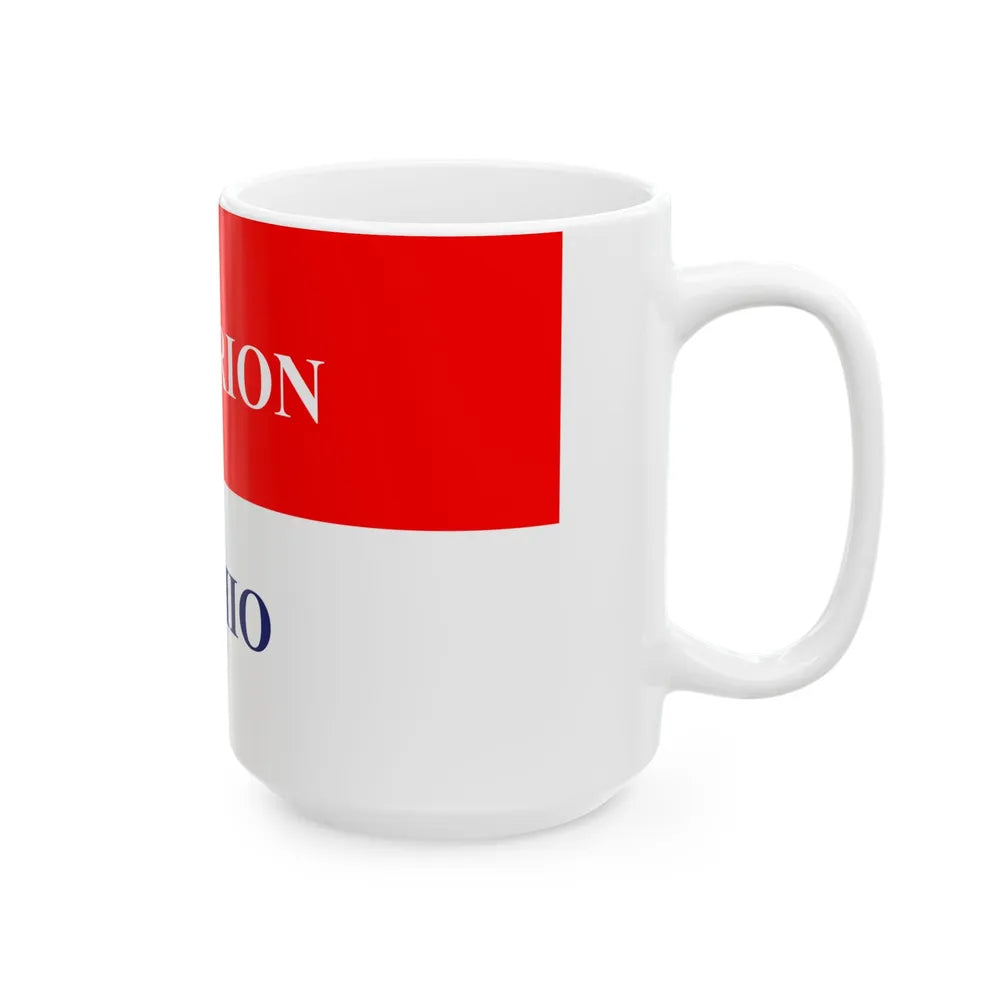 Flag of Marion Ohio (United States) White Coffee Mug - Go Mug Yourself