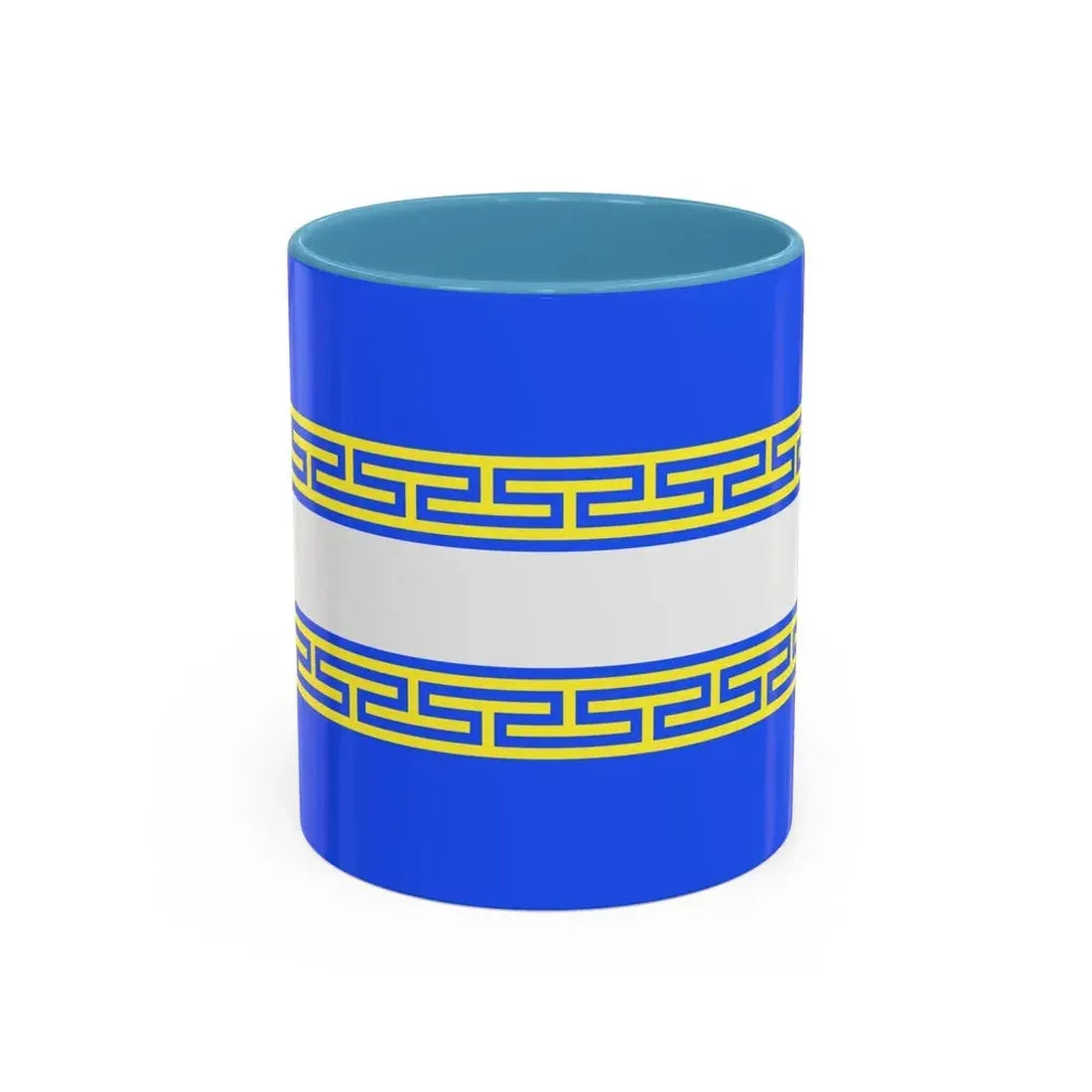 Flag of Marne France 2 - Accent Coffee Mug 11oz Light Blue - Go Mug Yourself