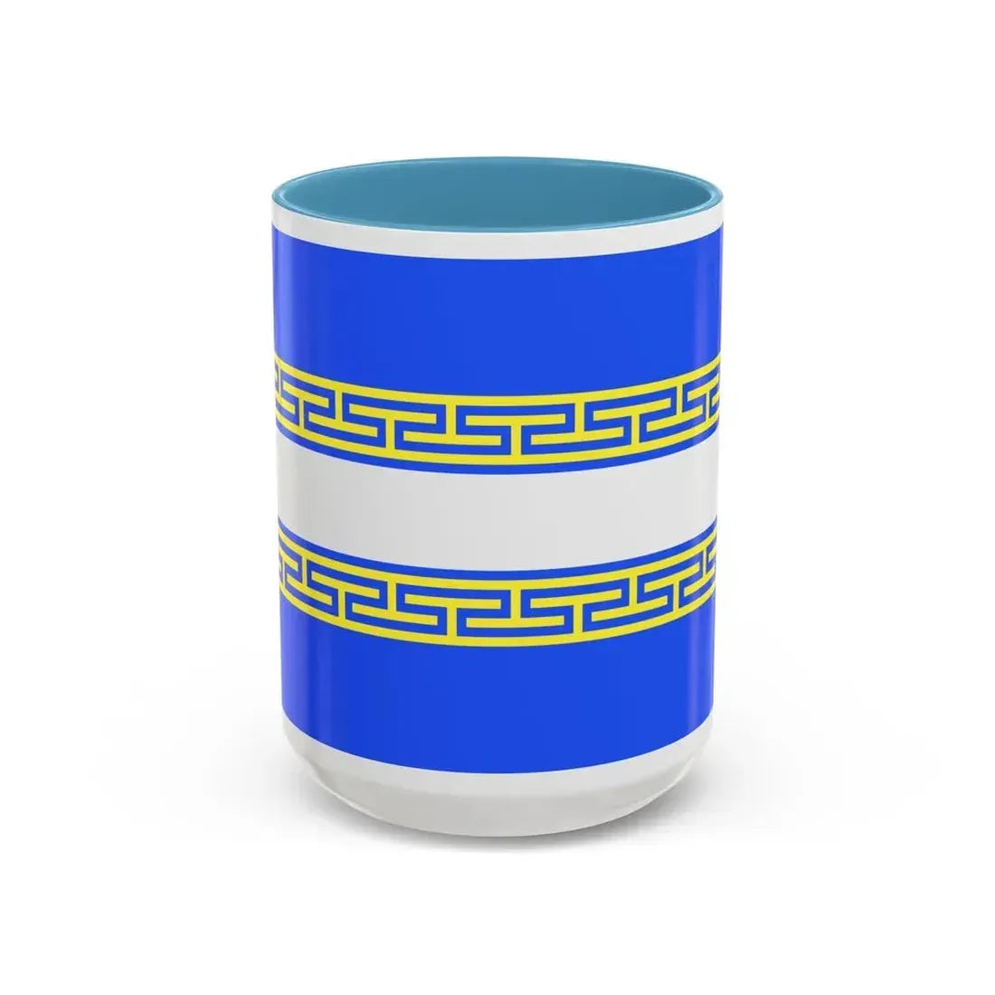 Flag of Marne France 2 - Accent Coffee Mug 15oz Light Blue - Go Mug Yourself