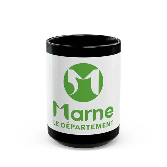 Flag of Marne France - Black Coffee Mug 15oz - Go Mug Yourself