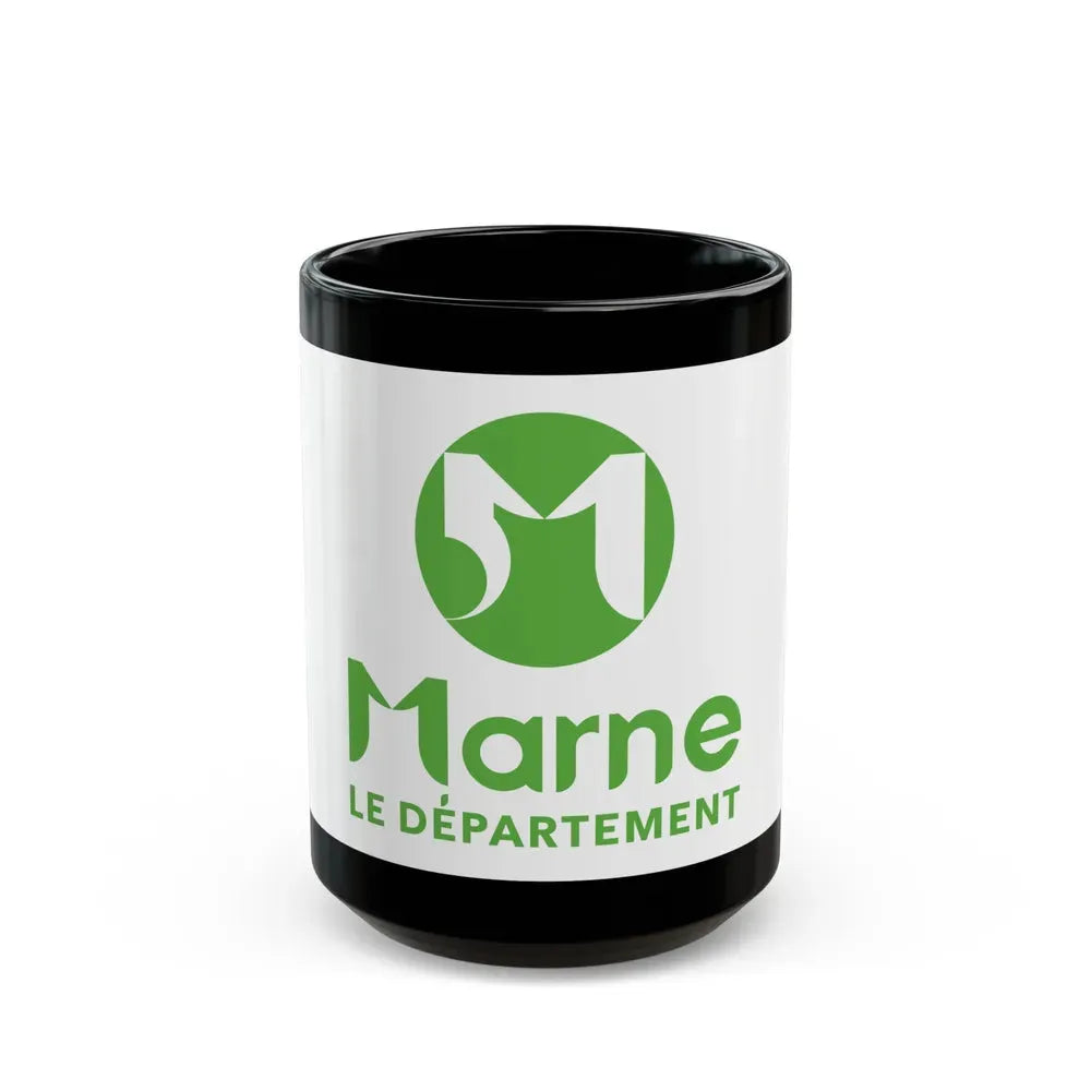 Flag of Marne France - Black Coffee Mug 15oz - Go Mug Yourself