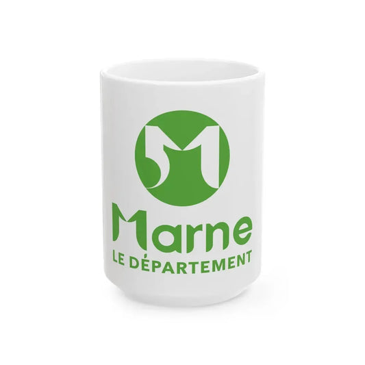 Flag of Marne France - White Coffee Mug 15oz - Go Mug Yourself