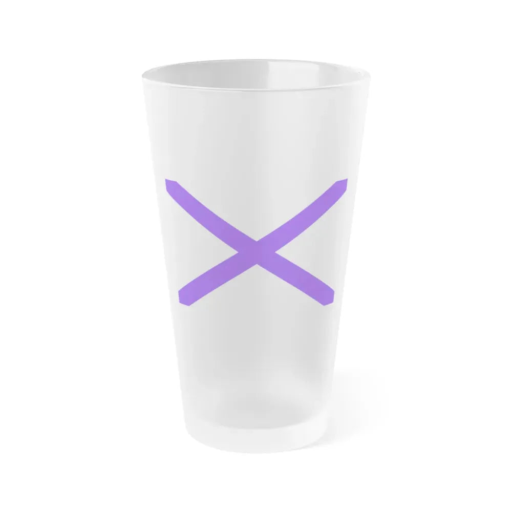 Flag of Marsaxlokk Malta - Frosted Pint Glass 16oz 16oz Frosted - Go Mug Yourself