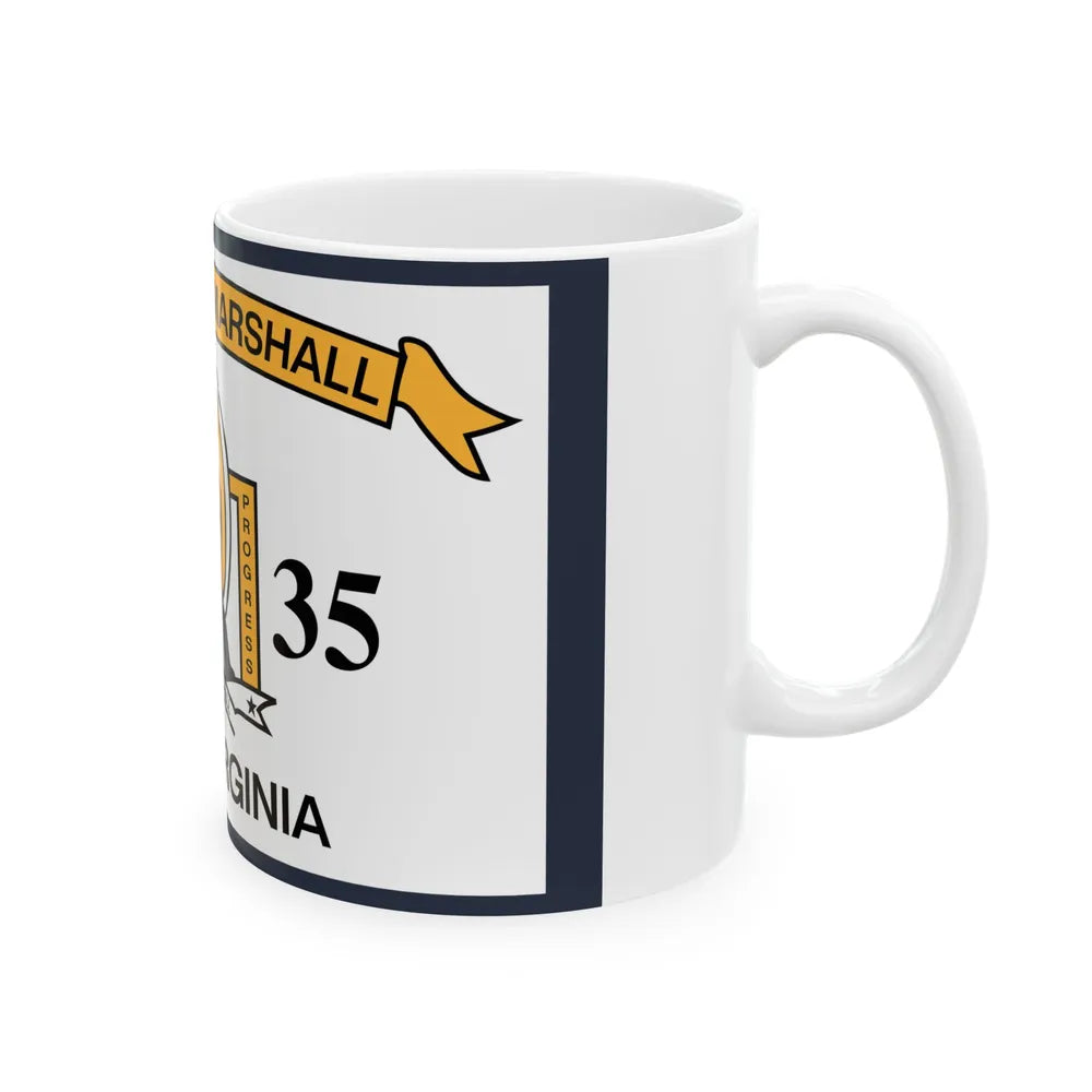 Flag of Marshall County West Virginia (United States) White Coffee Mug - Go Mug Yourself