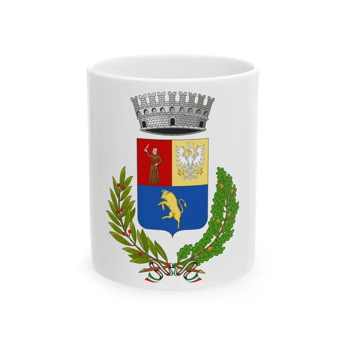 Flag of Masi Torello Variant (Italy) White Coffee Mug 11oz - Go Mug Yourself