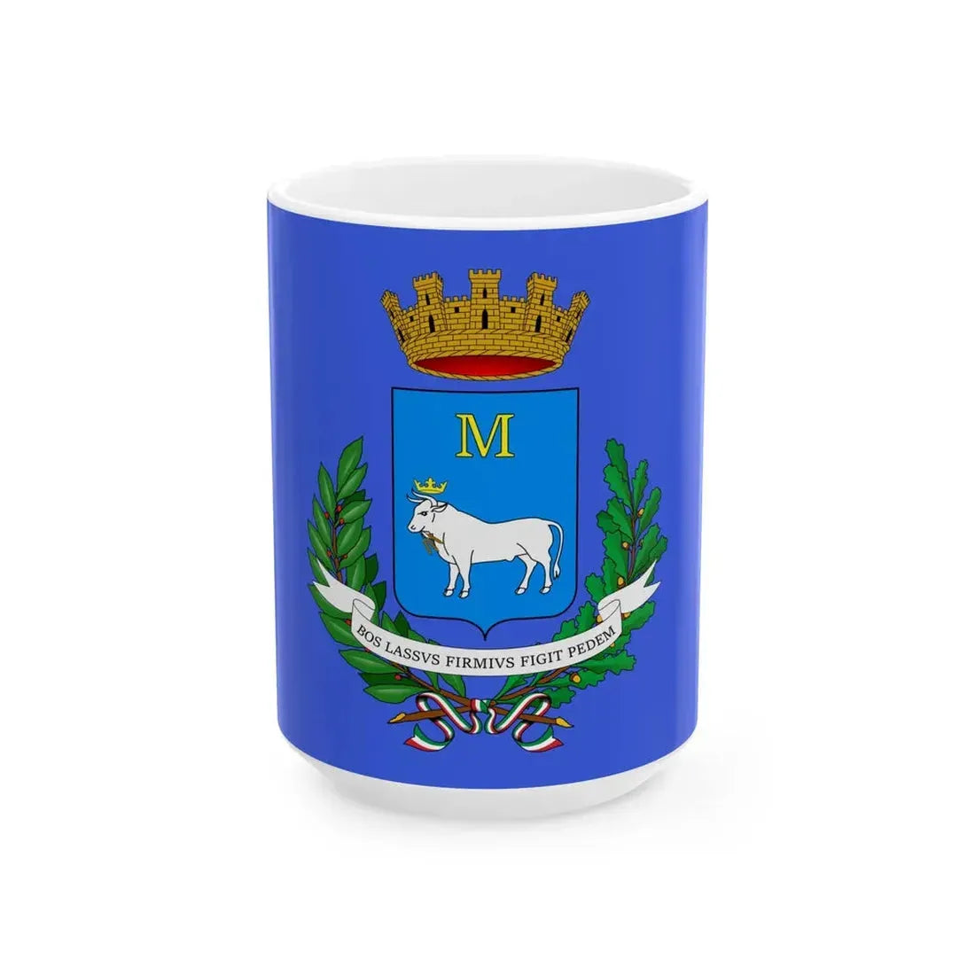 Flag of Matera (Italy) White Coffee Mug 15oz - Go Mug Yourself