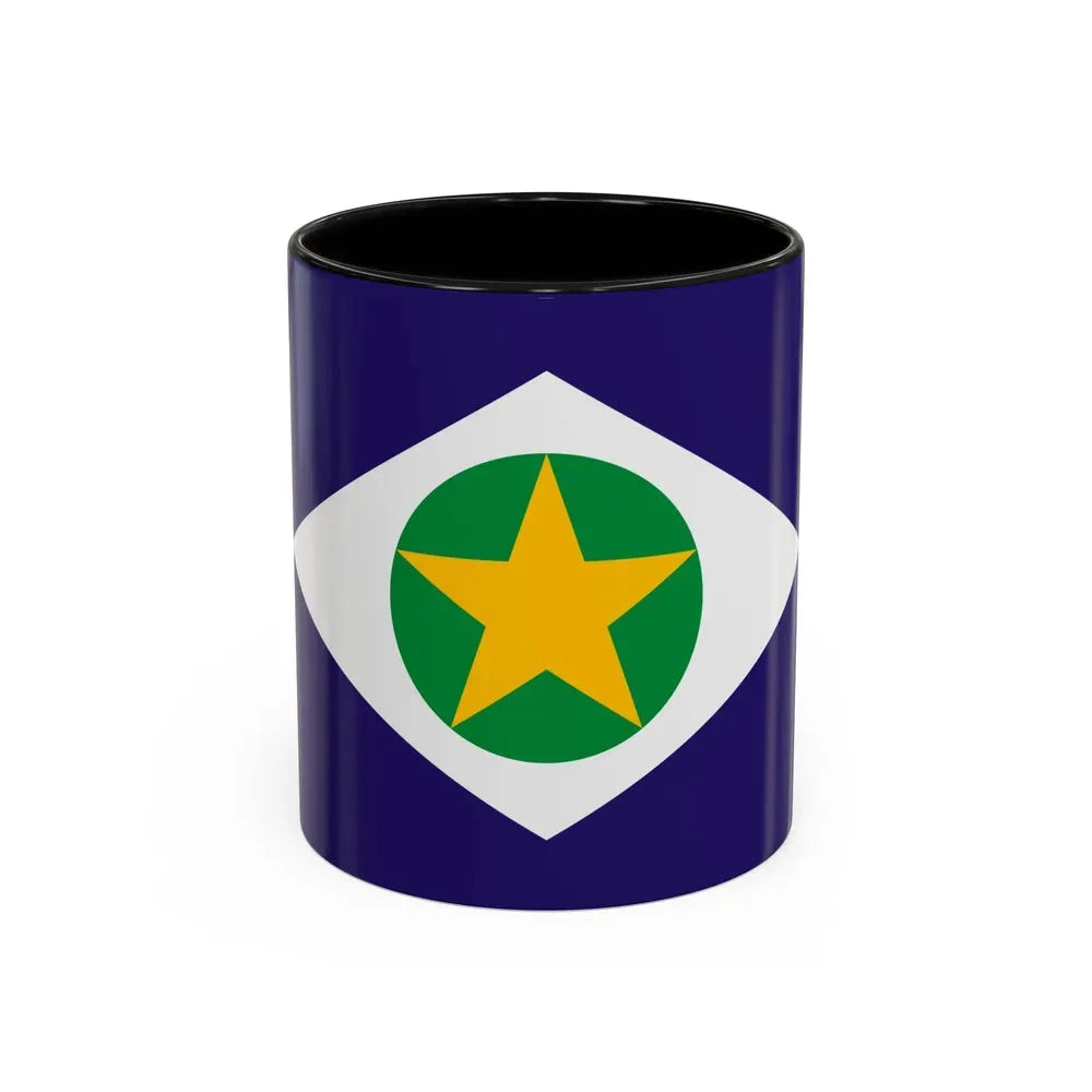 Flag of Mato Grosso Brazil - Accent Coffee Mug 11oz Black - Go Mug Yourself