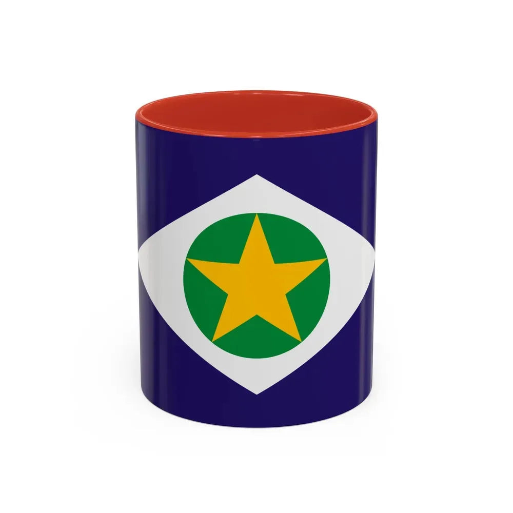 Flag of Mato Grosso Brazil - Accent Coffee Mug 11oz Red - Go Mug Yourself