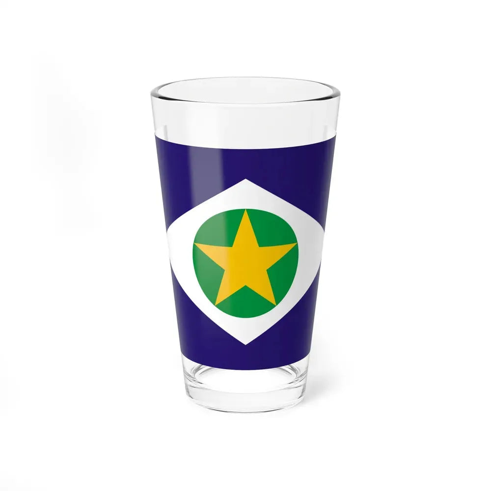 Flag of Mato Grosso Brazil - Pint Glass 16oz 16oz - Go Mug Yourself