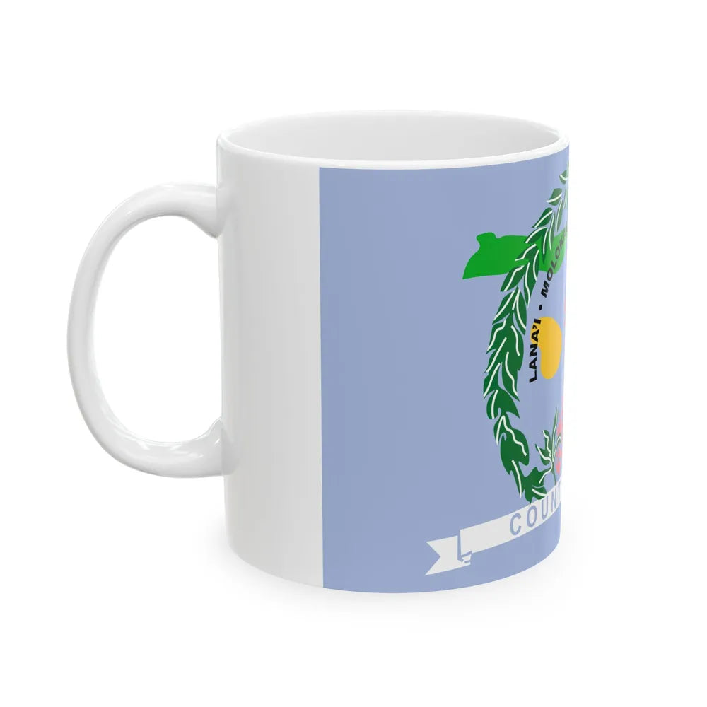 Flag of Maui County Hawaii (United States) White Coffee Mug - Go Mug Yourself