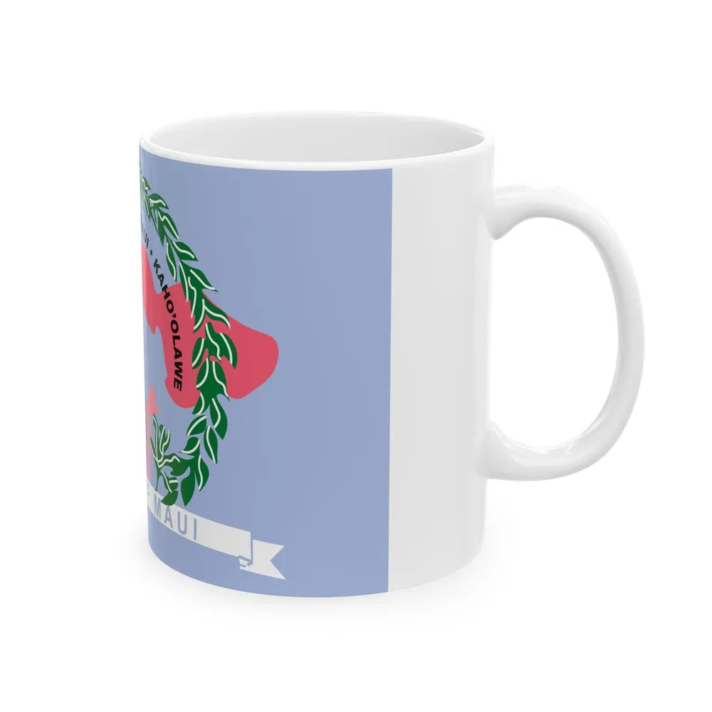 Flag of Maui County Hawaii (United States) White Coffee Mug - Go Mug Yourself