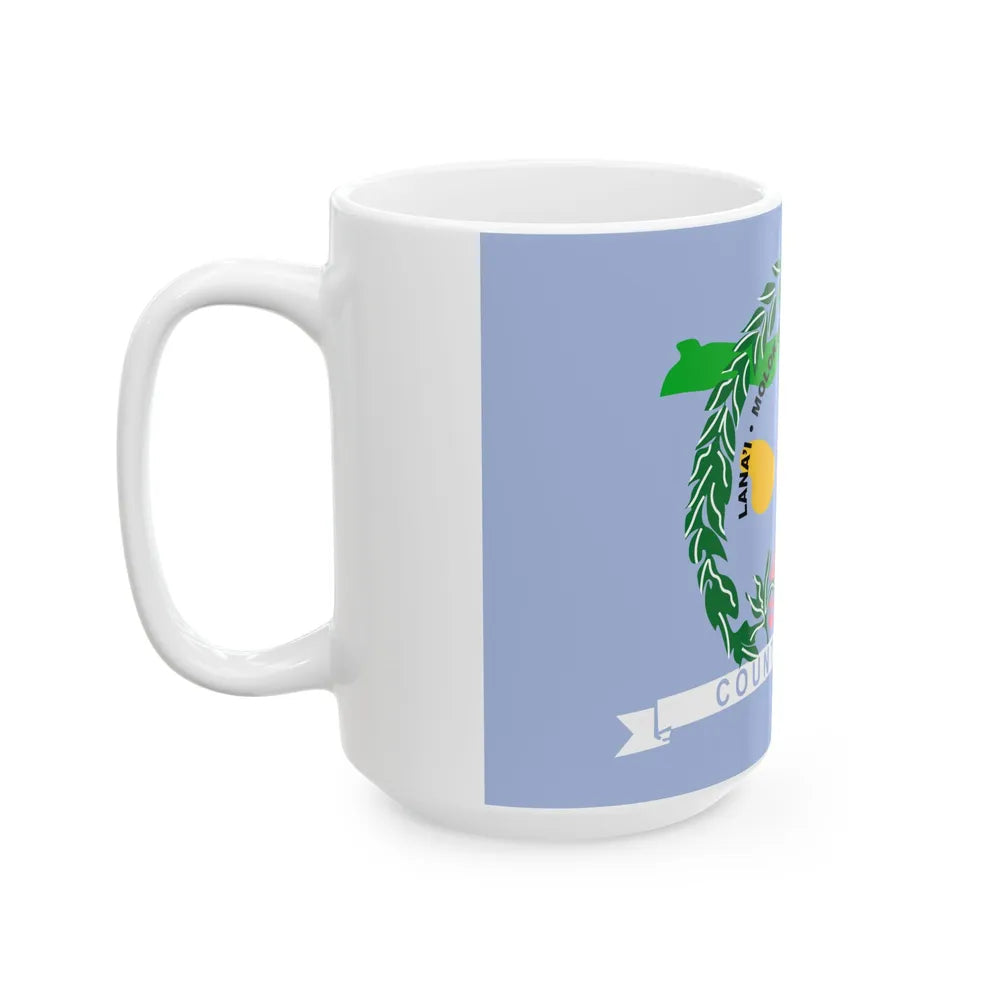 Flag of Maui County Hawaii (United States) White Coffee Mug - Go Mug Yourself