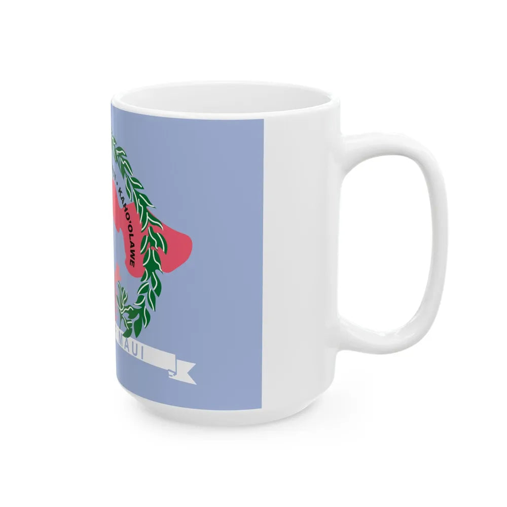 Flag of Maui County Hawaii (United States) White Coffee Mug - Go Mug Yourself