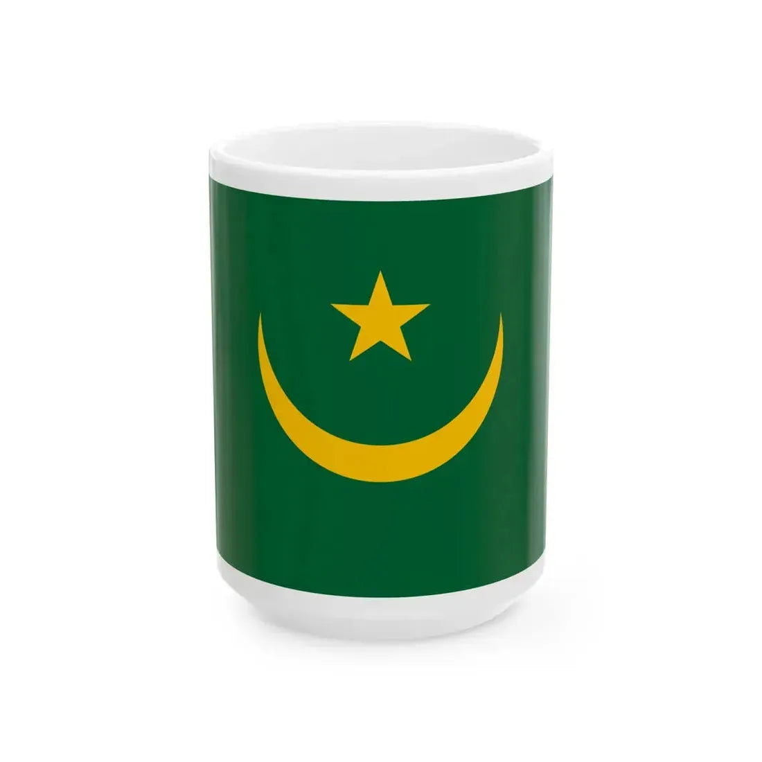 Flag of Mauritania 1959-2017 (Mauritania) White Coffee Mug 15oz - Go Mug Yourself