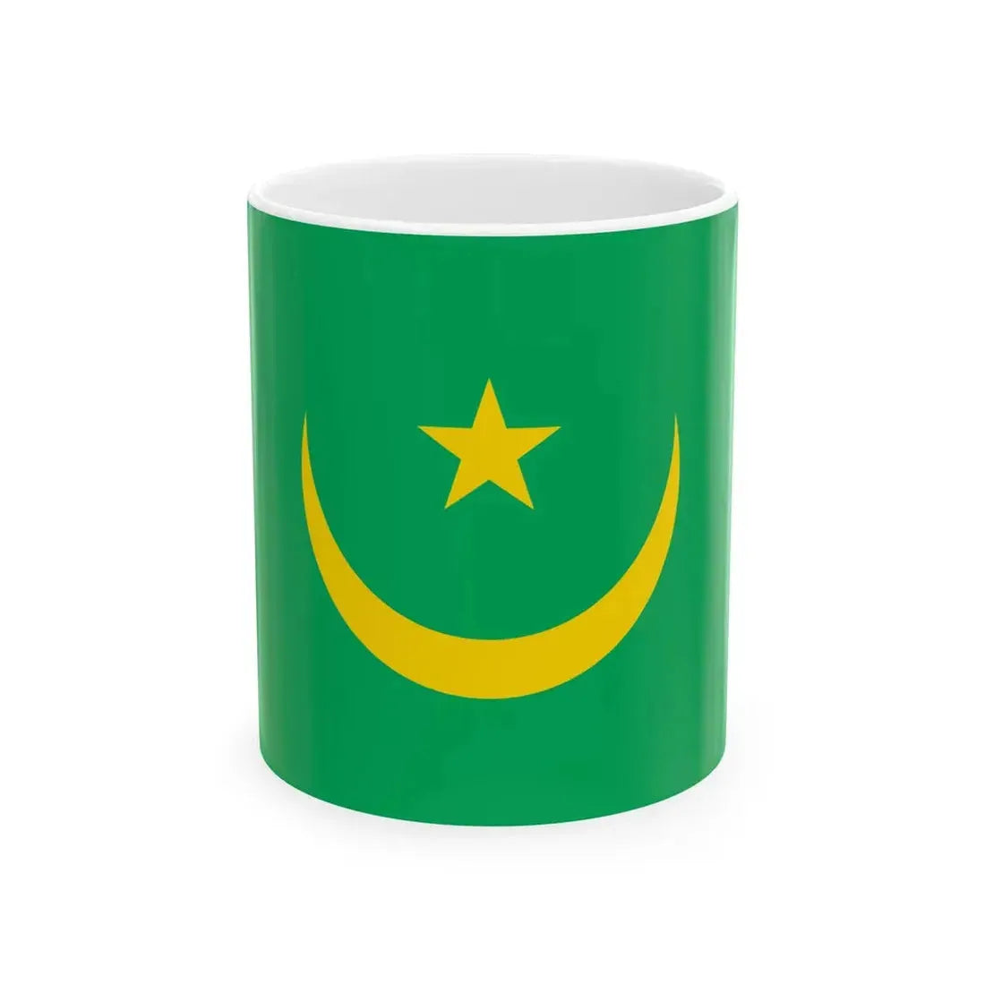 Flag of Mauritania 1960-2017 light (Mauritania) White Coffee Mug 11oz - Go Mug Yourself