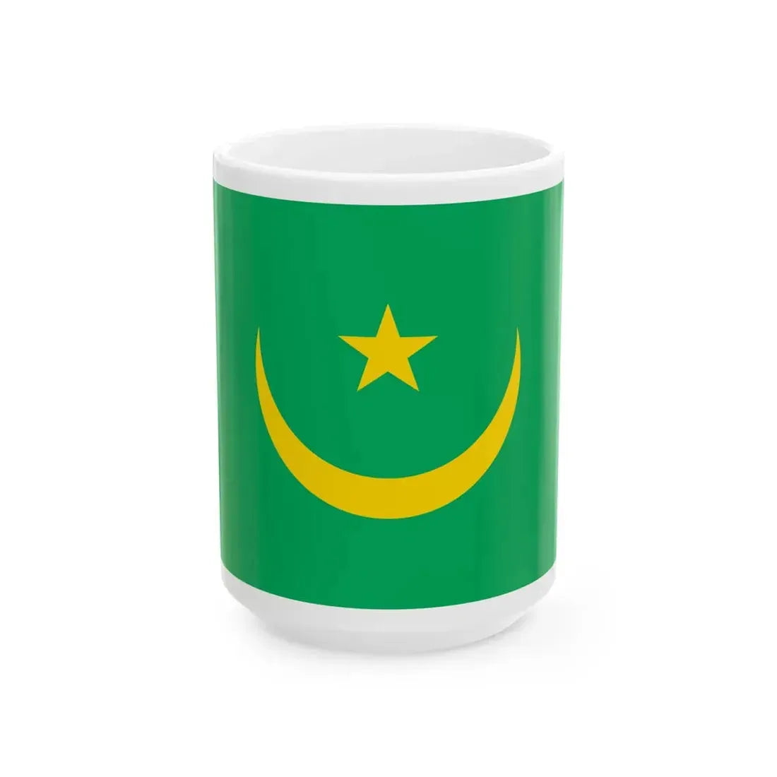 Flag of Mauritania 1960-2017 light (Mauritania) White Coffee Mug 15oz - Go Mug Yourself