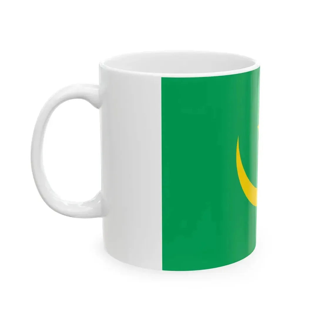 Flag of Mauritania 1960-2017 light (Mauritania) White Coffee Mug - Go Mug Yourself