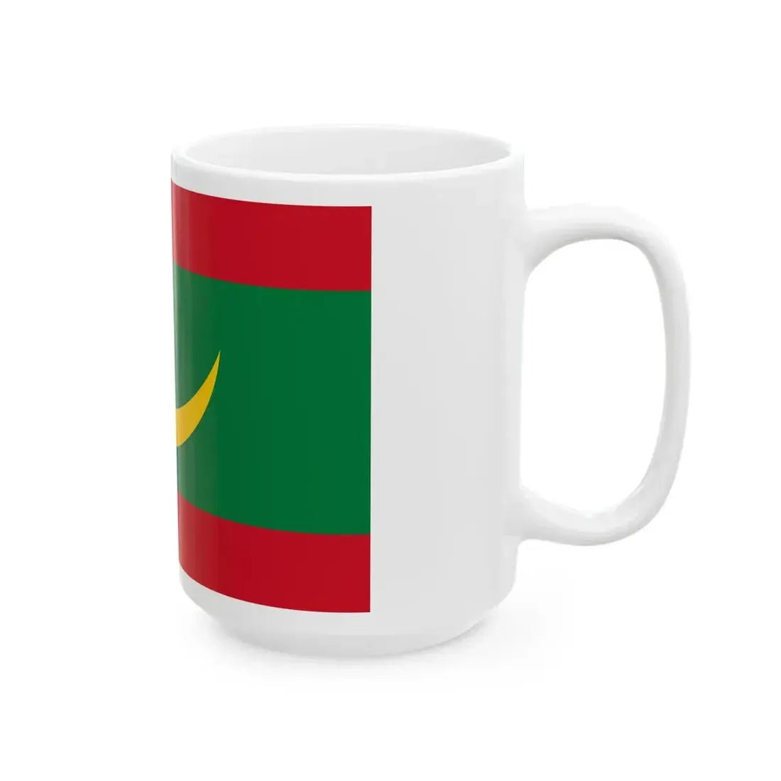 Flag of Mauritania Dark Green (Mauritania) White Coffee Mug - Go Mug Yourself