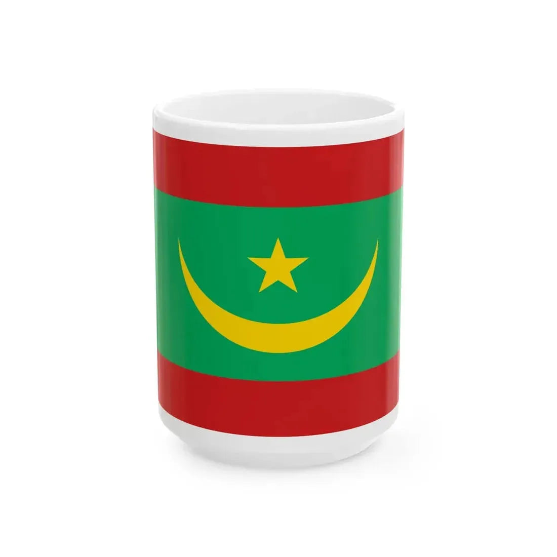 Flag of Mauritania (Mauritania) White Coffee Mug 15oz - Go Mug Yourself
