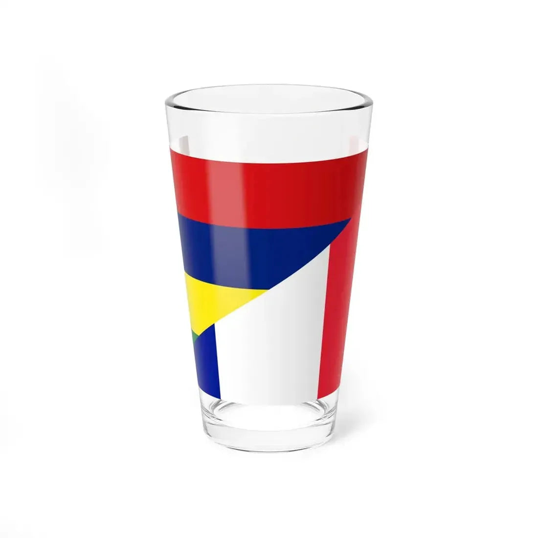 Flag of Mauritius and France (France) Pint Glass 16oz 16oz - Go Mug Yourself