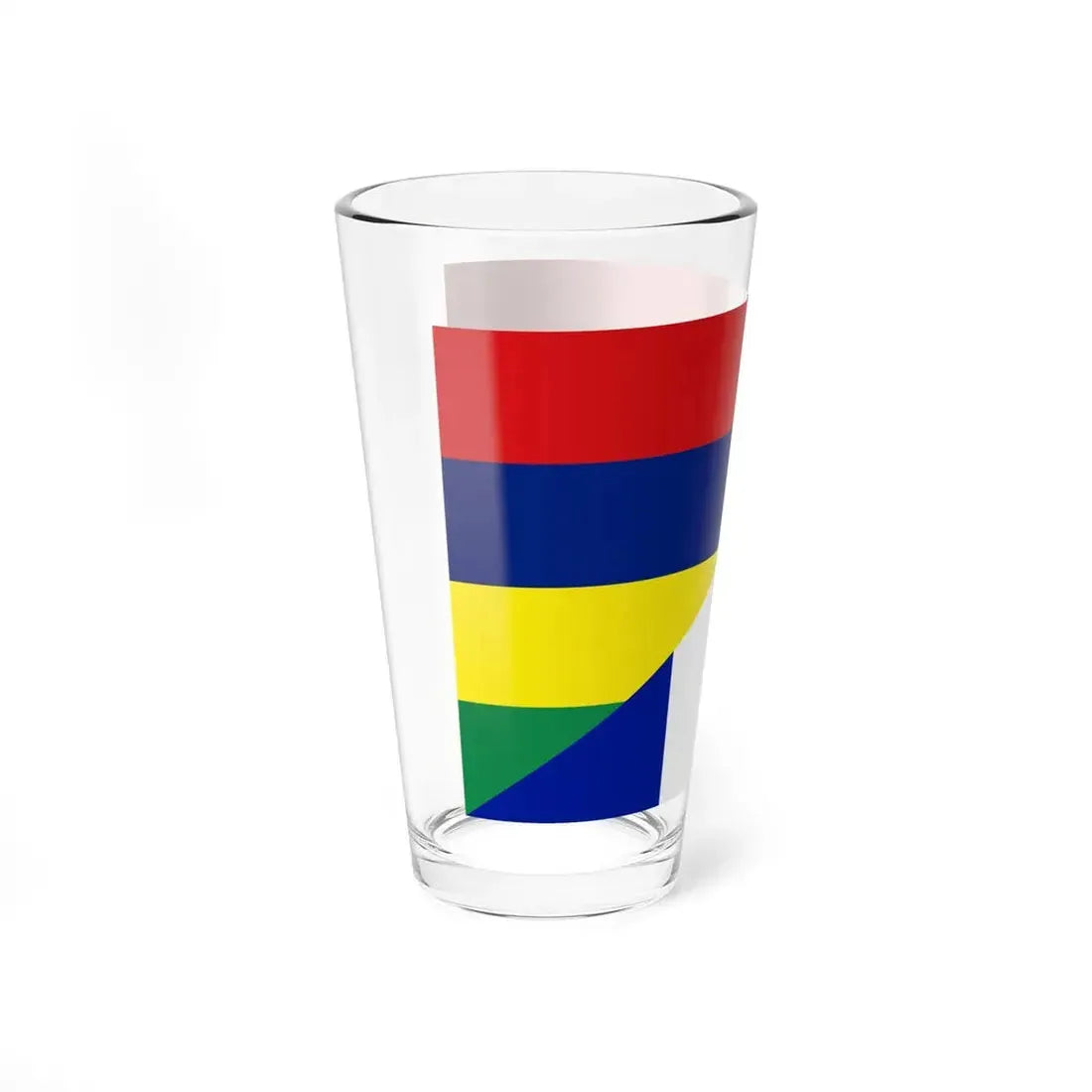 Flag of Mauritius and France (France) Pint Glass 16oz - Go Mug Yourself