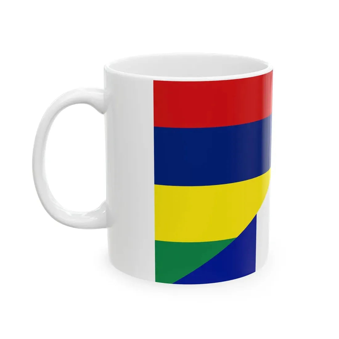 Flag of Mauritius and France (France) White Coffee Mug - Go Mug Yourself