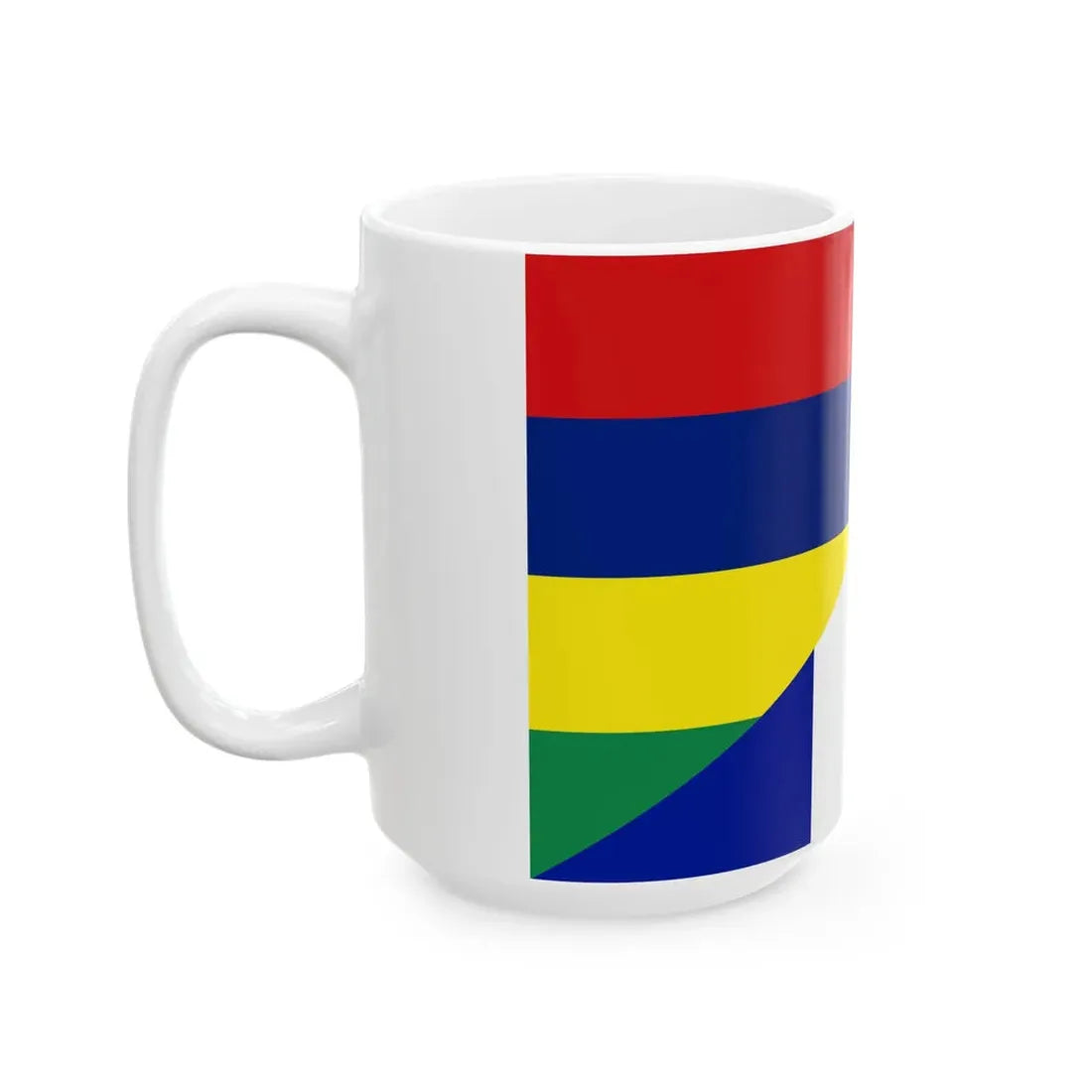 Flag of Mauritius and France (France) White Coffee Mug - Go Mug Yourself