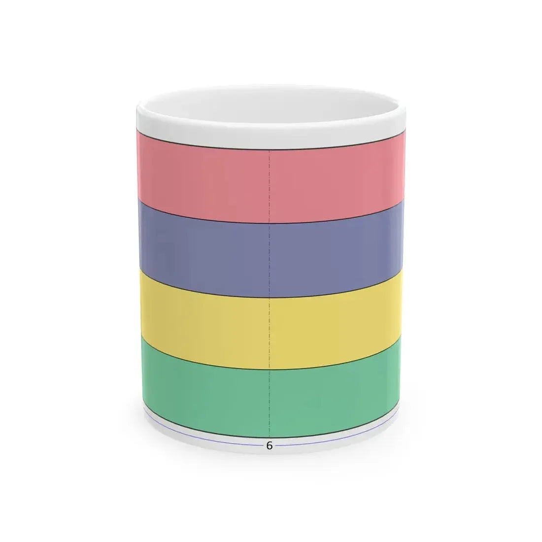 Flag of Mauritius construction sheet (Mauritius) White Coffee Mug 11oz - Go Mug Yourself