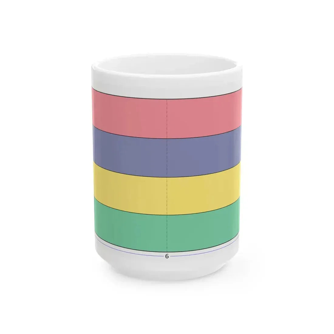 Flag of Mauritius construction sheet (Mauritius) White Coffee Mug 15oz - Go Mug Yourself