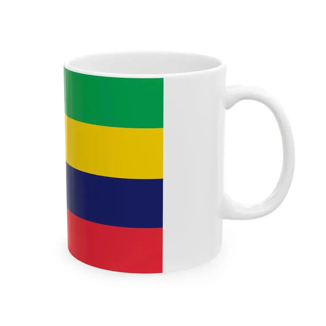 Flag of Mauritius upside down (Mauritius) White Coffee Mug - Go Mug Yourself