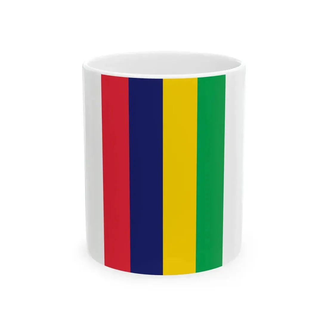 Flag of Mauritius vertical (Mauritius) White Coffee Mug 11oz - Go Mug Yourself