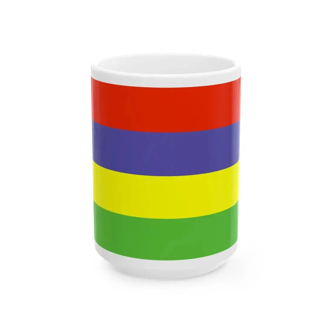 Flag of Mauritius WFB 2000 (Mauritius) White Coffee Mug 15oz - Go Mug Yourself