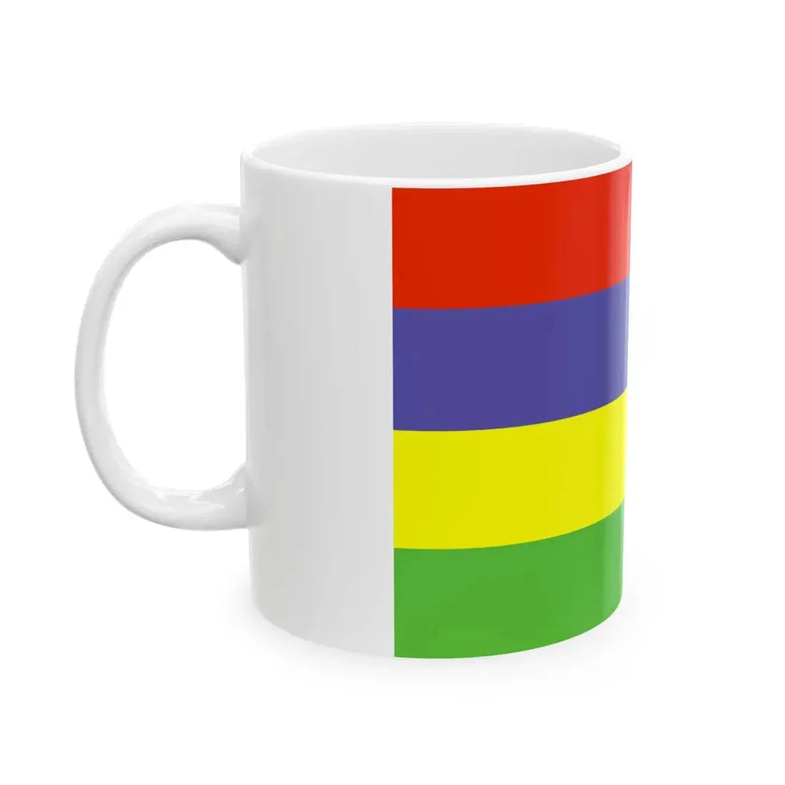 Flag of Mauritius WFB 2000 (Mauritius) White Coffee Mug - Go Mug Yourself