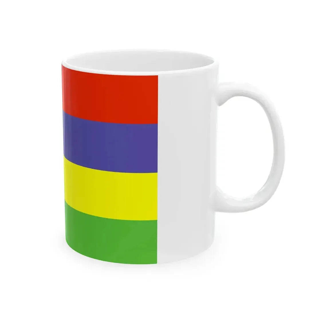 Flag of Mauritius WFB 2000 (Mauritius) White Coffee Mug - Go Mug Yourself