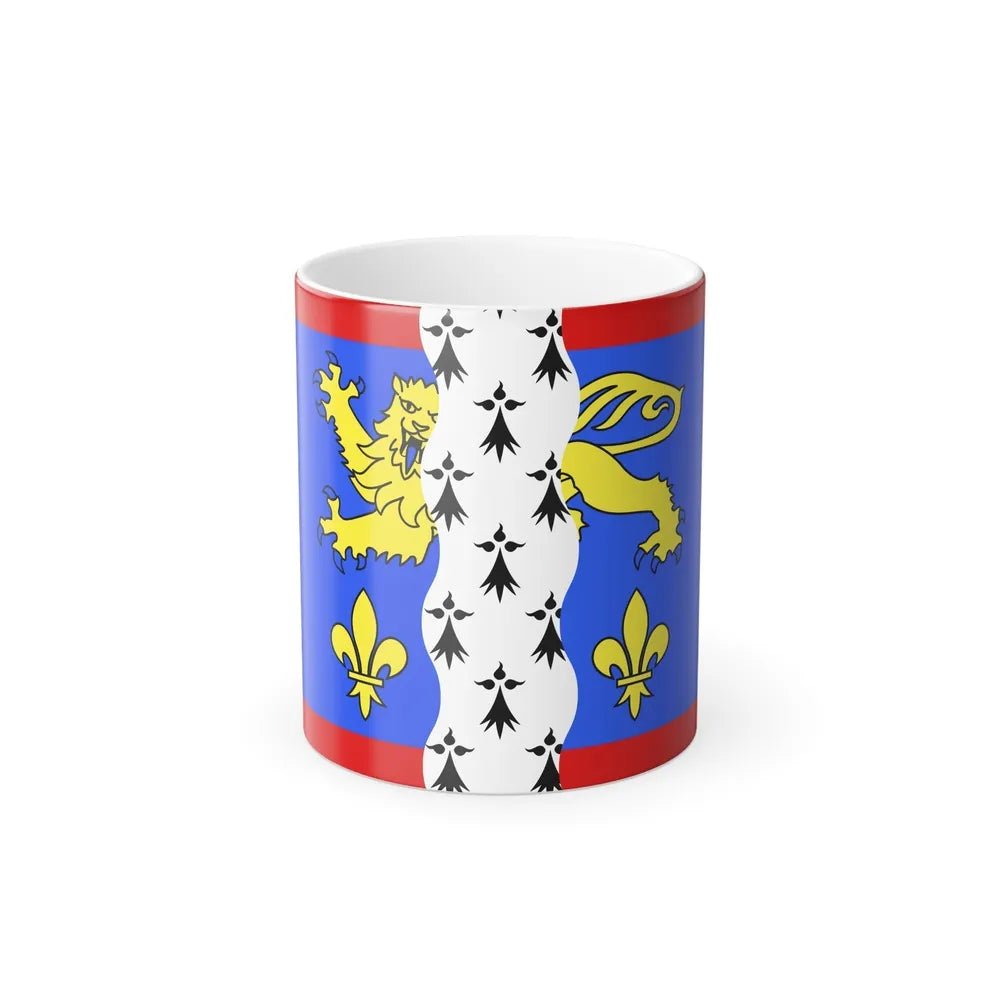 Flag of Mayenne France 2 - Color Changing Coffee Mug-11oz-Go Mug Yourself