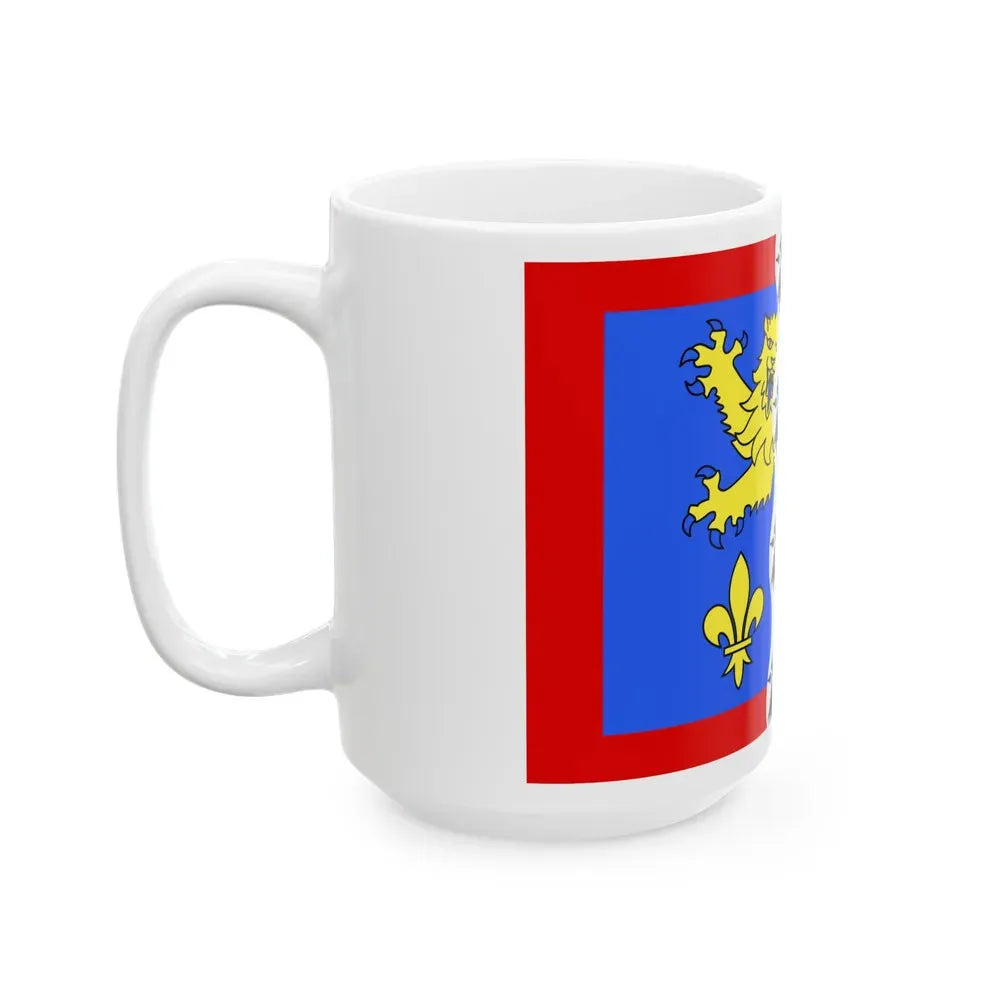 Flag of Mayenne France 2 - White Coffee Mug - Go Mug Yourself