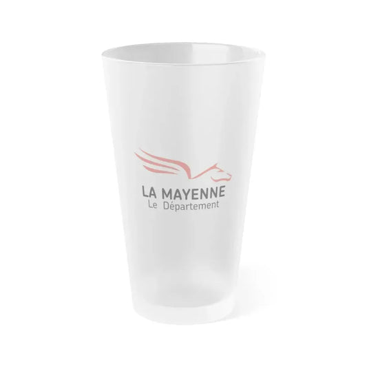 Flag of Mayenne France - Frosted Pint Glass 16oz 16oz Frosted - Go Mug Yourself