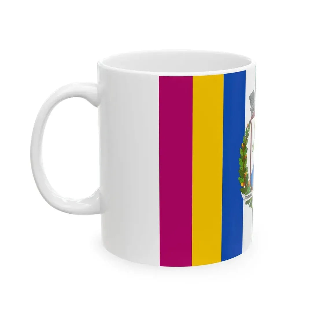 Flag of Mazzin (Italy) White Coffee Mug - Go Mug Yourself