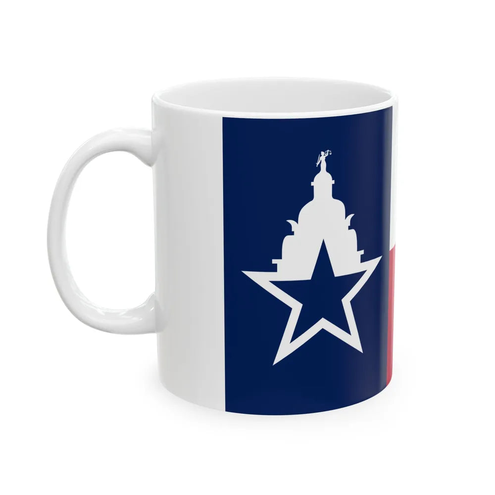 Flag of McLennan County Texas (United States) White Coffee Mug - Go Mug Yourself