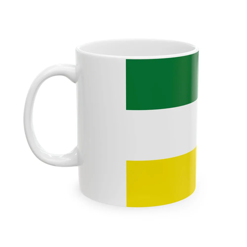 Flag of Mecapaca Bolivia (Bolivia) White Coffee Mug - Go Mug Yourself