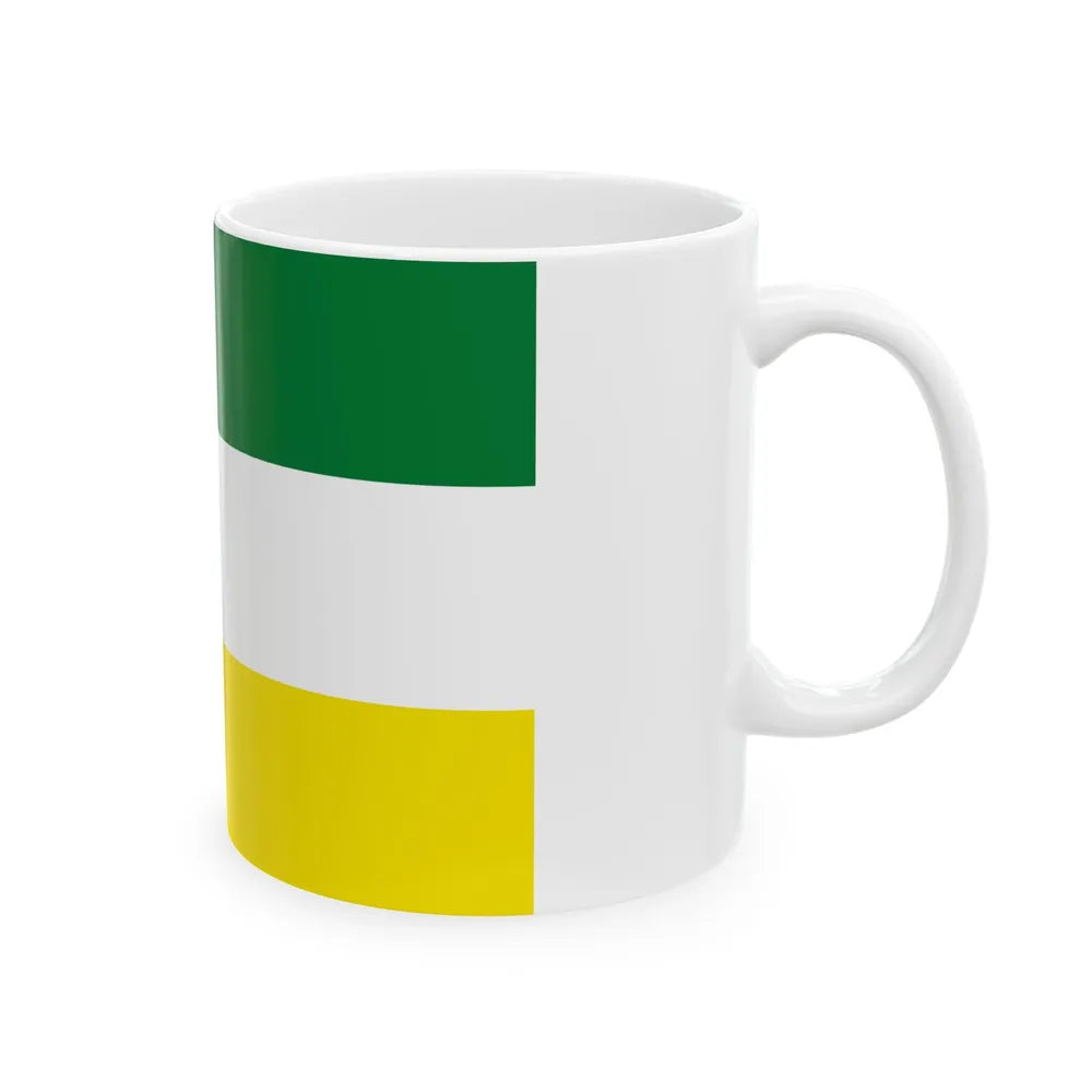 Flag of Mecapaca Bolivia (Bolivia) White Coffee Mug - Go Mug Yourself